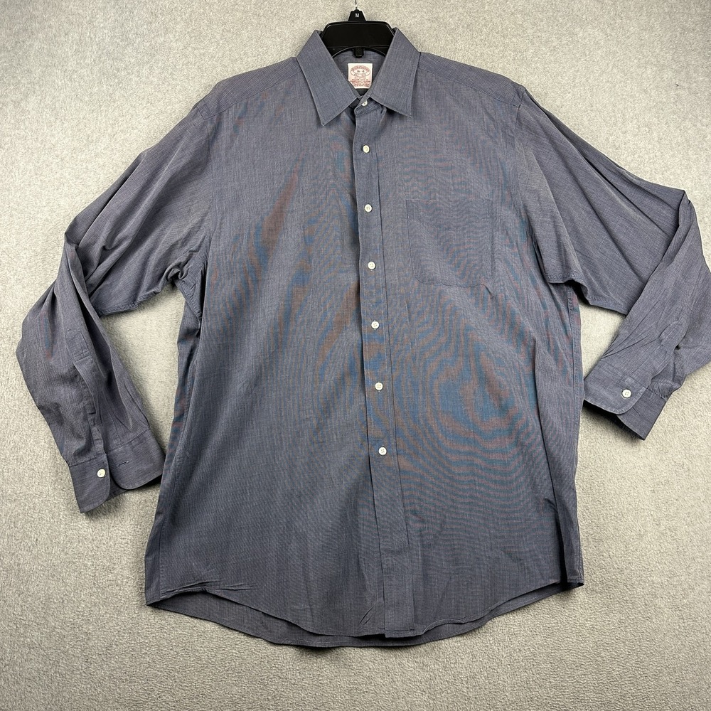 Brooks Brothers Shirt Mens Large 16-4 Button Up Classic Dress Business Hong Kong